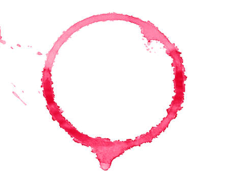 Wine stain on a white backgroundの写真素材