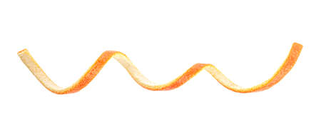 Fresh orange peel isolated on white backgroundの写真素材