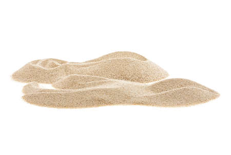 Sand pile isolated on a white backgroundの写真素材