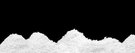 Snowdrifts on a black background. Snowy hills.の写真素材