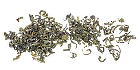 Chinese green tea isolated on a white background, top view.
の写真素材