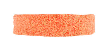 Closeup shot of narrow training headband isolated on a white background. Hair accessories for fitness.の写真素材