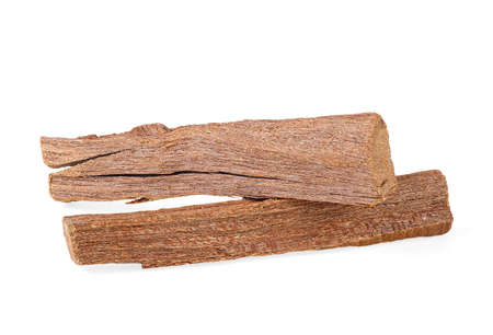 Sandalwood sticks isolated on a white background. Chandan or sandalwood.の写真素材