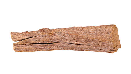 Stick of sandalwood isolated on a white background. Chandan or sandalwood.の写真素材