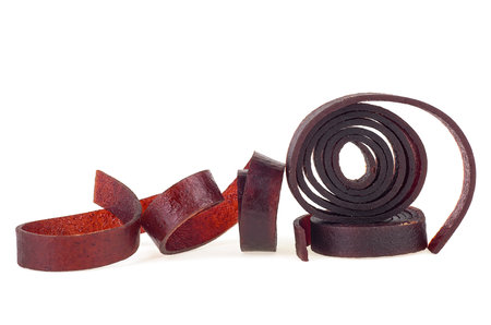 Fruit pastille isolated on a white background. Fruit roll-ups made from raspberry, apples and currant.の写真素材