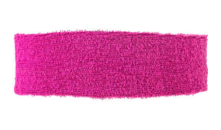 Violet training headband isolated on a white background. Sport equipment.の写真素材
