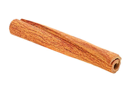 Cassia, aromatic cinnamon stick isolated on a white background.の写真素材