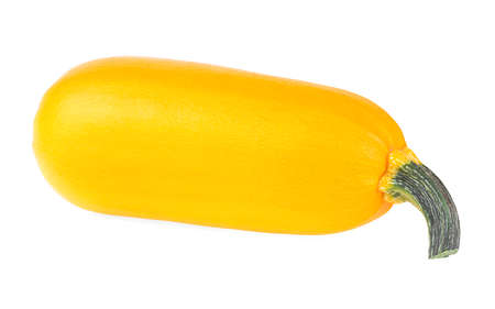 Yellow zucchini vegetable isolated over white background. Courgette.の写真素材