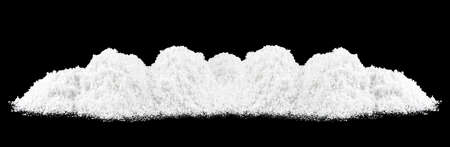 Christmas night - Snow hills on a black background. Pile of white snow at night.の写真素材