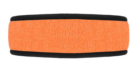 Narrow training headband isolated on a white background. Orange training headband.の写真素材