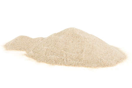 Desert sand pile isolated on a white background. Sand dune.の写真素材