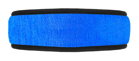 Hair accessories for fitness - blue training headband isolated on a white background. Hairband for jogging and sports.の写真素材