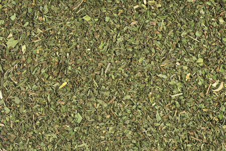 Close-up of green dried mint as background, top view.の写真素材