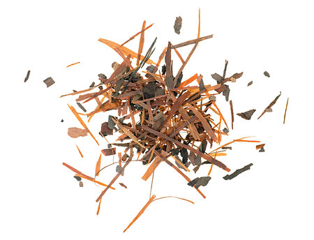 Lapacho herbal tea isolated on a white background, top view.の写真素材