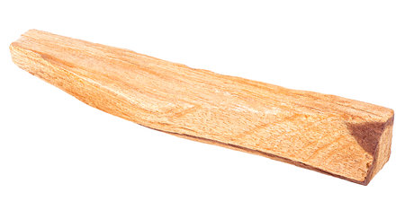 Holy wood - Palo Santo incense wood stick isolated on a white background. Bursera Graveolens.の写真素材