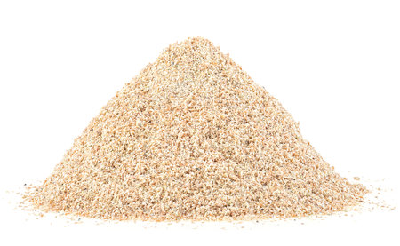 Cardamom powder isolated on a white background. Ground cardamom spice.の写真素材