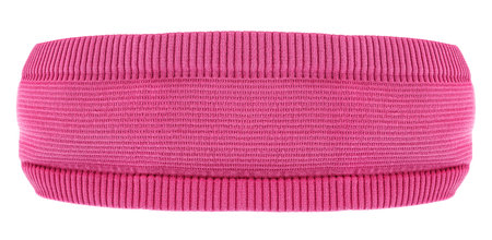 Pink training headband isolated on a white background. Hair band for sport and jogging.の写真素材