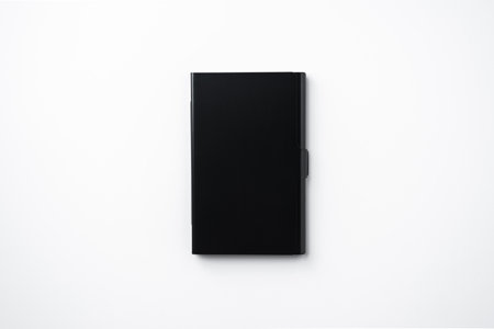 minimal, abstract, template concept with business card case isolated on white background, for mock...