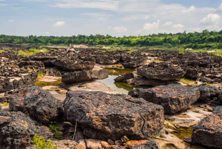 Sampanbok Ubonratchathani - The amazing greatest islet in Thailandの写真素材