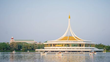 Bangkok,Thailand - January 21, 2018 : Thai people visiting to relax in Suan Luang Rama 9 public park on  January 21, 2018 in Bangkok, Thailand.のeditorial素材