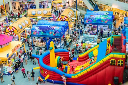 Bangkok,Thailand - March 17, 2018 : People go shopping in shopping malls on holiday