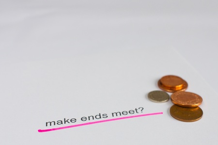 Make ends meetの写真素材