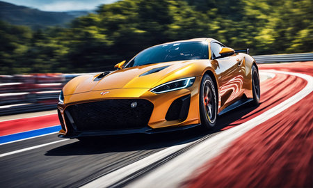High speed sports car concept modern and luxuryの素材