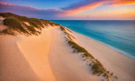 Beautiful tropical beach with white sand,の素材