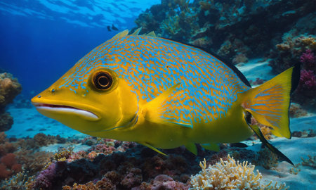 Ocean coral reef underwater. Sea world under waterの素材