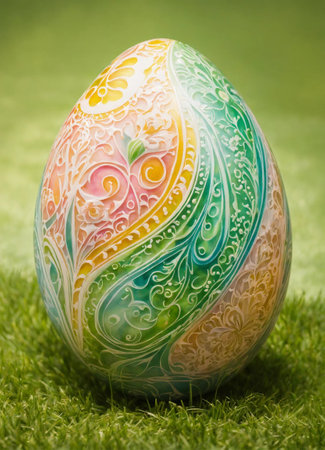 Happy Easter day background with eggs,の素材
