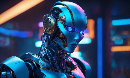 concept of machine learning or artificial intelligence technologyの素材