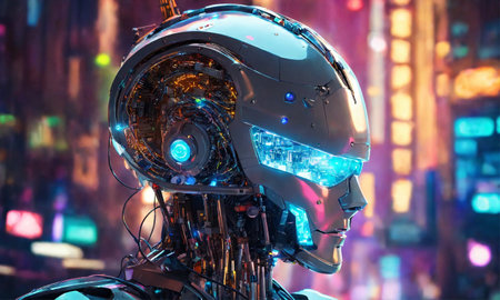 Artificial intelligence concept. Technology background.の素材