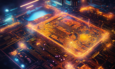 Futuristic vision concept with artificial intelligence, modern futureの素材