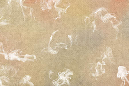 abstract colorful duck with white smoke