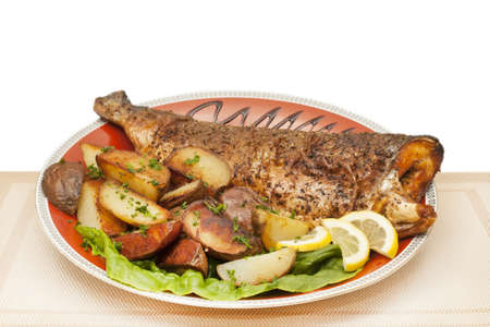 kizhuch Grilled with vegetables closeupの写真素材