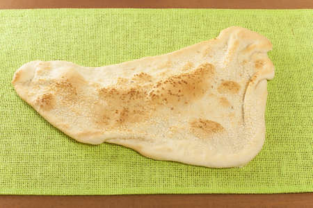 ready-eastern bread sesame on the table closeup