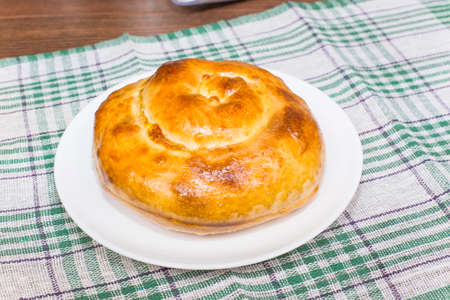 Moldovan pie filling vertuta closeupの写真素材
