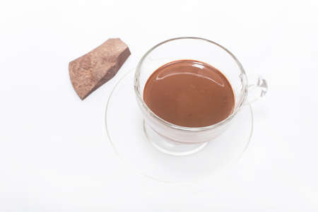 hot chocolate and food processing cocoa beansの写真素材