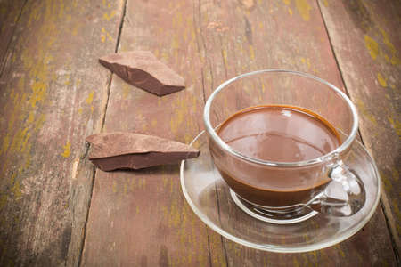 hot chocolate and food processing cocoa beansの写真素材