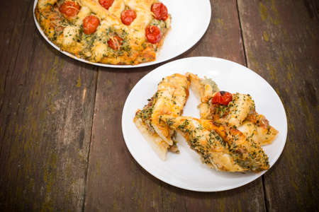 open the meat pie pizza in Ukrainianの写真素材