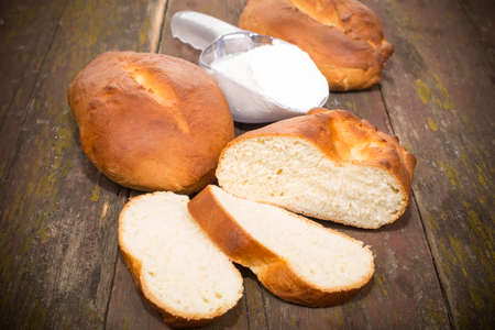 homemade cakes in the form of biscuitsの写真素材