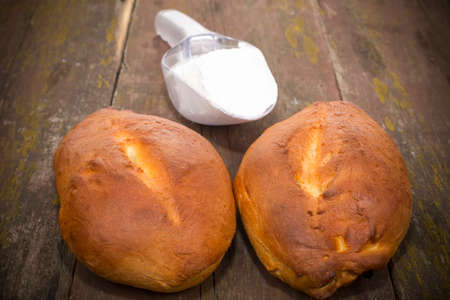 homemade cakes in the form of biscuitsの写真素材