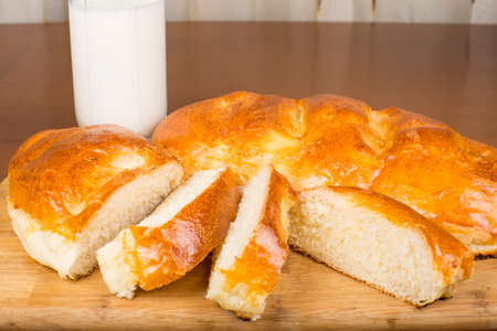 loaf of homemade dairy closeupの写真素材