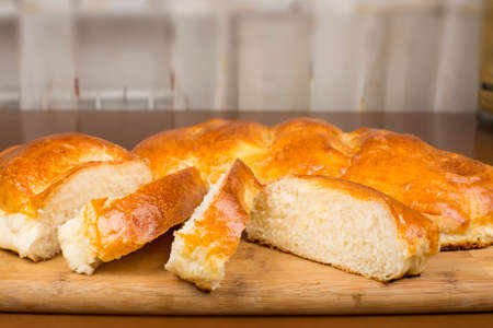 loaf of homemade dairy closeupの写真素材