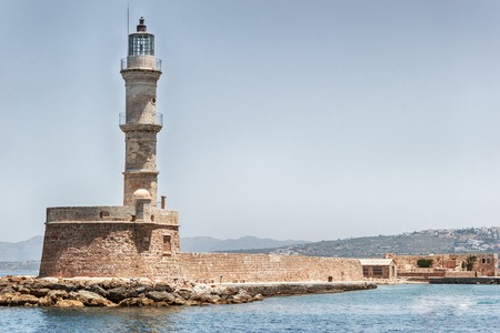 the image a lighthouse island of Crete