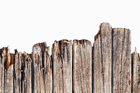 the image texture of the old rotten wooden fence, isolatedの写真素材