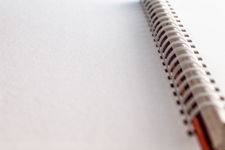 The image closeup of open diary with spiralの写真素材