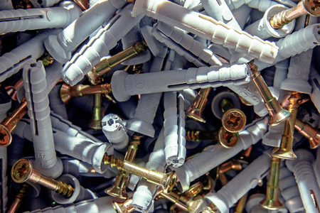 the image a lot of nail dowels isolated