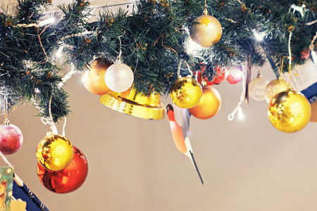 Christmas decorations shopの写真素材