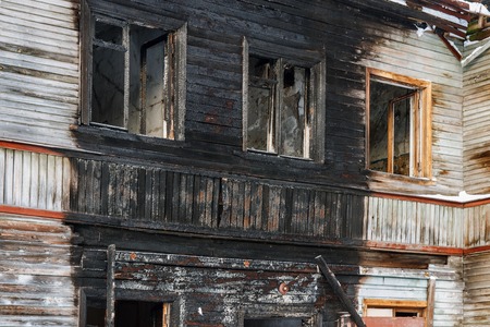 The mage a house after a fireの写真素材